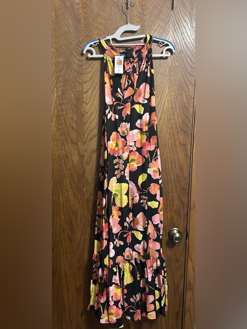 Torrid 1X Midi High-neck tie-back dress NWT - Picture 6 of 7